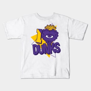 Love to Dunk Court Purple University Gold Kids T-Shirt